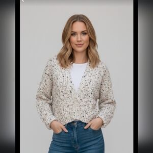 Moon&Madison Women's Chunky Multicolor Knit Cardigan Size XS